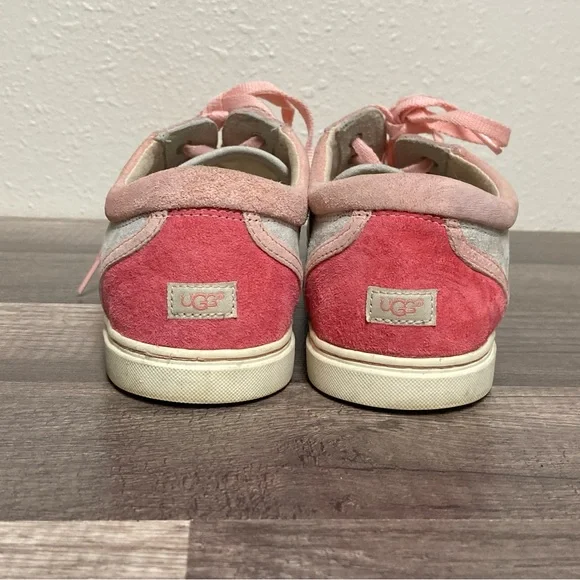 UGG Women’s Sneaker Suede Pink and Gray Casual Fashion sz 10 - Picture 8 of 13